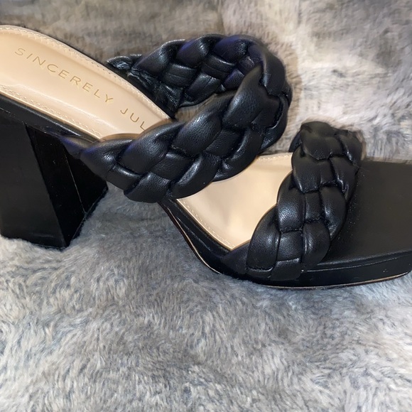 Sincerely Jules chunky slide on heels 7 womans - Picture 5 of 7